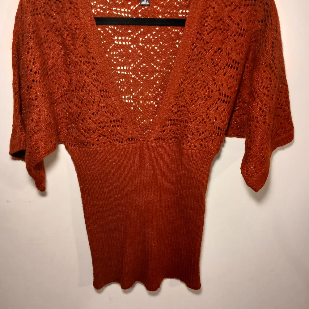 a.n.a Women's Rust V-Neck Sweater - Picture 4 of 11